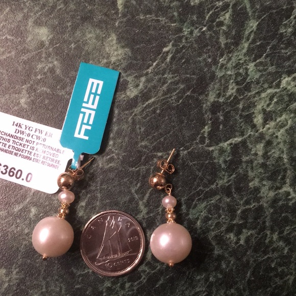 Gorgeous pearl earrings with 14K gold by Effy - Picture 4 of 4